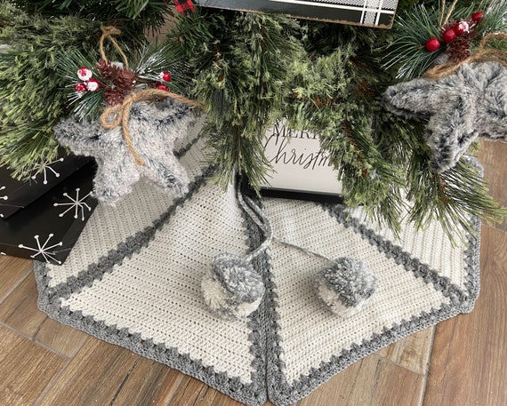 Crochet tree skirt etsy outlet