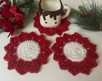 Crochet Christmas Coasters: Holiday Decor Gift