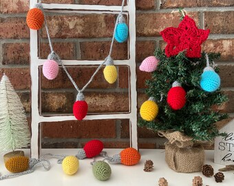 Crochet Christmas Lights Garland: Holiday Tree Decor
