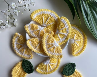 Crochet Lemon Slices: Handmade Summer Tiered Tray Decor