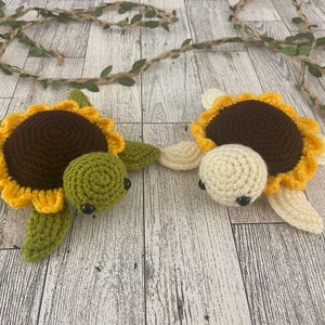 Crochet Sunflower Turtle: Amigurumi Stuffed Animal
