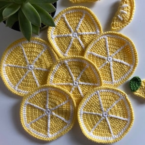 Crochet Lemon Coaster: Handmade Kitchen Decor