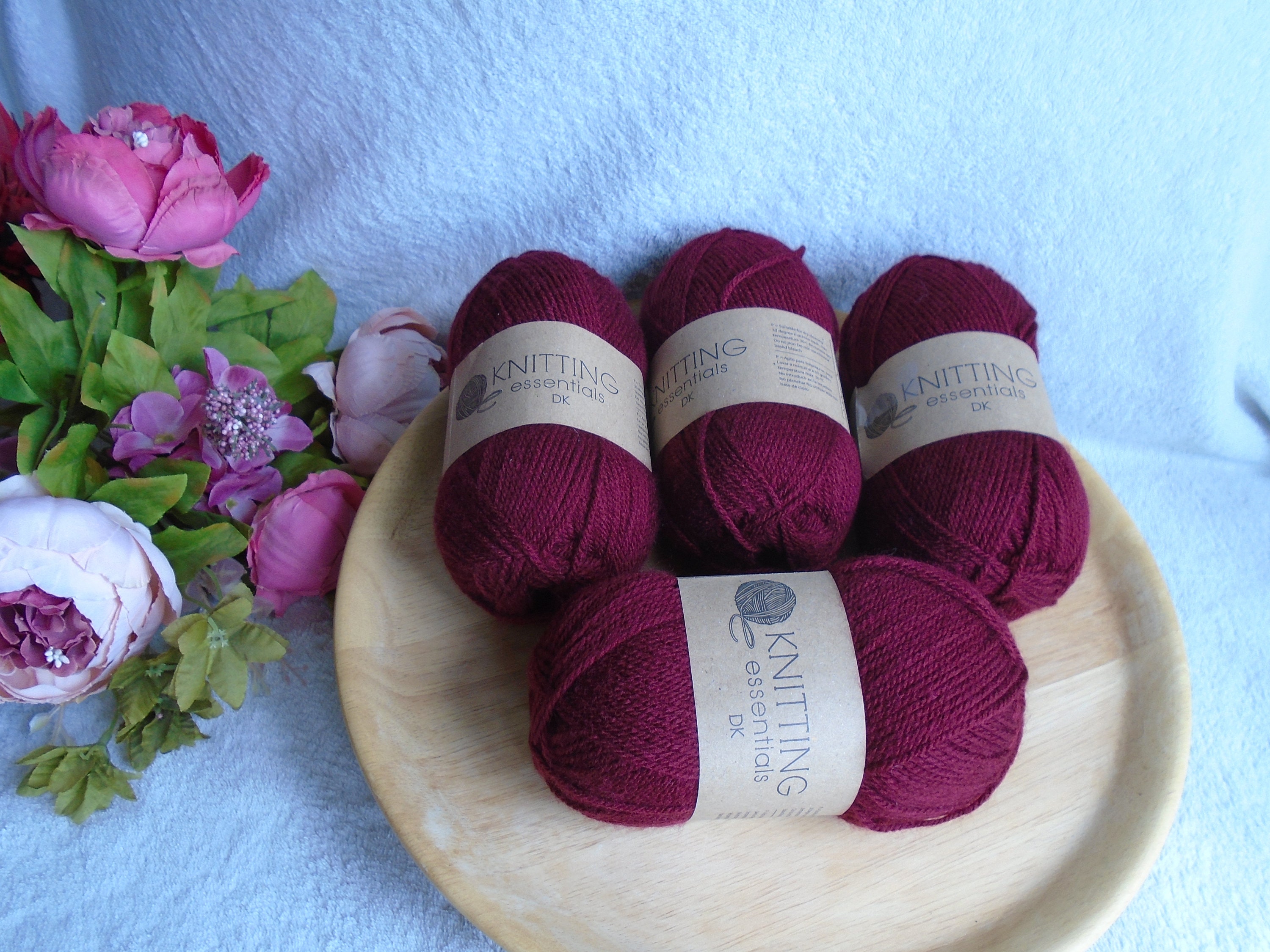 Knitting Essentials Double Knitting Wool Job Lot 4 x 50g Etsy