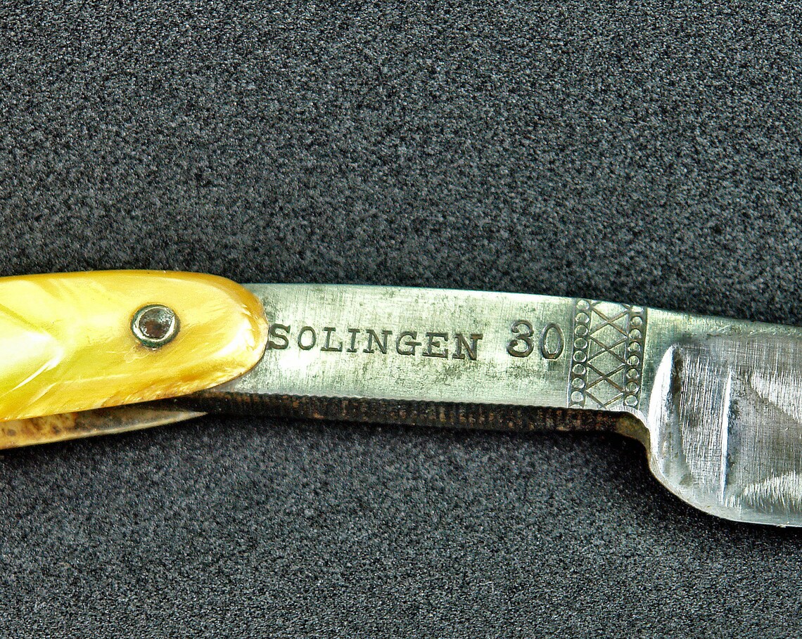 Rare Straight razor Solingen Germany Antique Condition Etsy