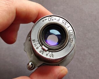 Leica Leica Leitz Ocmor 65mm f3.5 Elmar Lentille Vide Boite Seulement Vintage 1965 