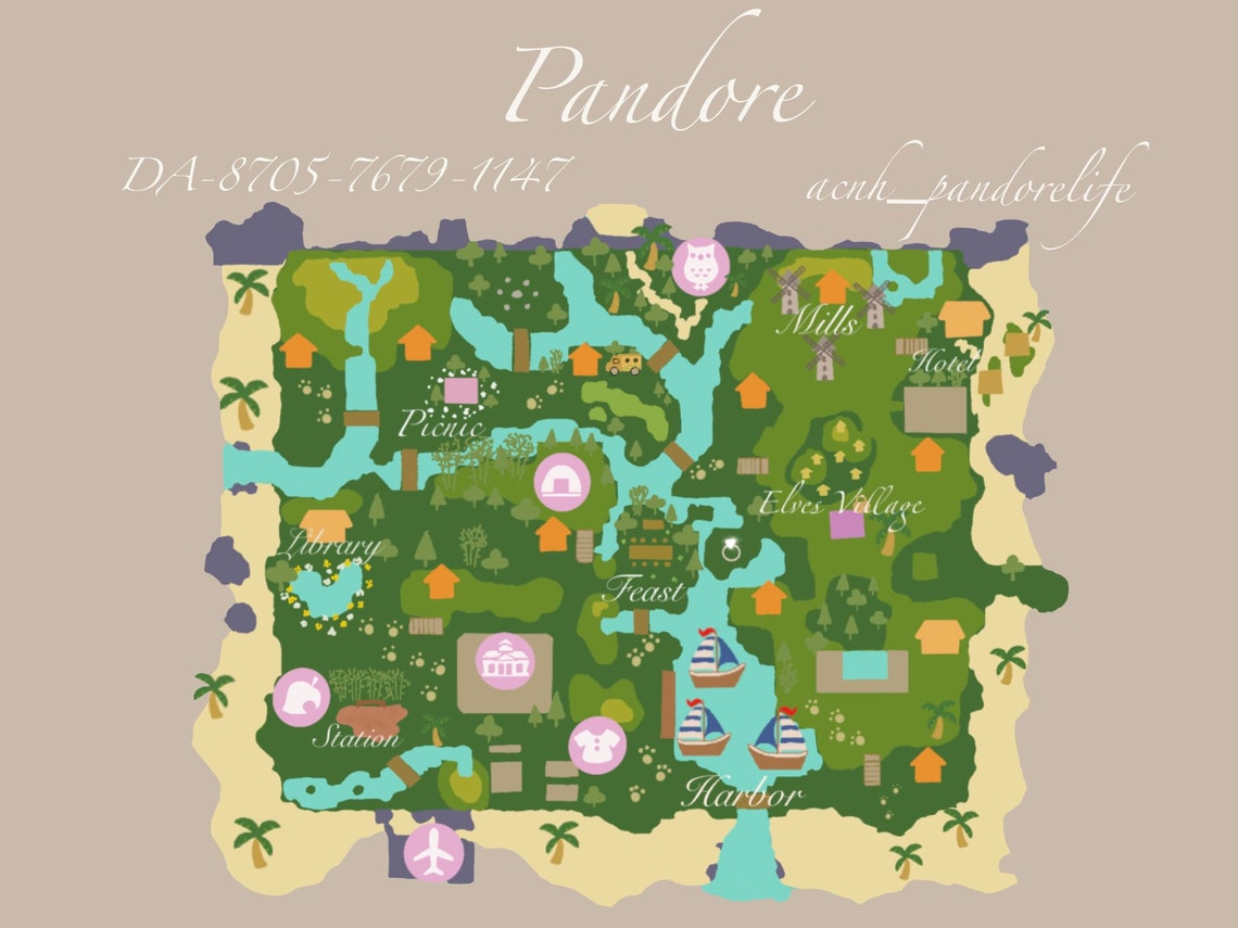 Custom ACNH Map Etsy