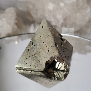 Peruvian Pyrite, Pyrite Pyramid, Pyrite Druzy, Pyramid Decor, Pyrite Tower, High Grade Pyrite, Office Decor, Pyrite Carving, Natural Pyrite