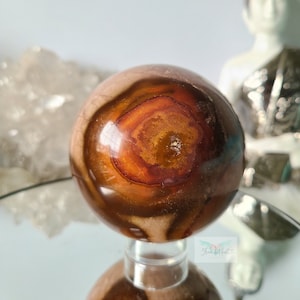 79mm Polychrome Jasper Sphere, Large Polychrome Sphere, Unique decor, Crystal Gift, Crystal Sphere, Desert Jasper, Crystal Ball