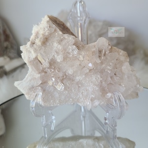 Pink Himalayan Samadhi Quartz Cluster: High Grade Crystal Decor