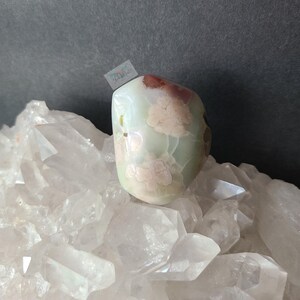 Mint Green Flower Agate Free form, Cherry Blossom Flower Agate, Pink Flower Agate, Natural Flower Agate Pocket Stone, Sakura Agate