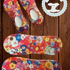Flower No-Show Socks