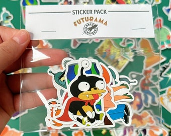 Futurama Sticker Pack: 12 Unique Waterproof Vinyl Decals