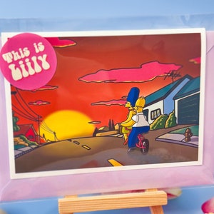 Un rendez-vous avec ma femme - Fan Art Les Simpsons - Cadeau d'anniversaire romantique, anniversaire, fête des mères - cadeau pour votre femme - carte d'anniversaire