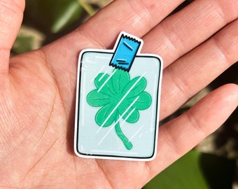 Futurama Sticker: Fry's Lucky Seven-Leaf Clover - Waterproof Vinyl Decal