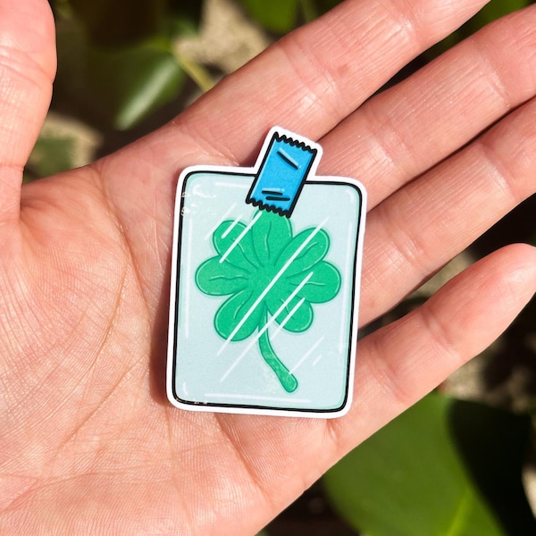 Futurama Sticker: Fry's Lucky Seven-Leaf Clover - Waterproof Vinyl Decal