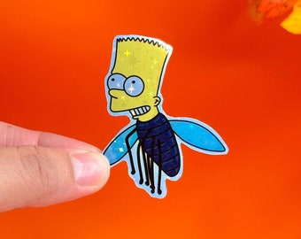 The Simpsons Bart Fly Holographic Sticker - Treehouse of Horror