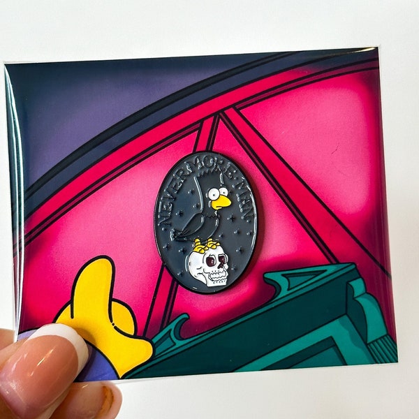 Bart Raven Enamel Pin | Treehouse of Horror | Never more | The Simpsons | Pin for jacket | Pin for Backpack | Collectible pins