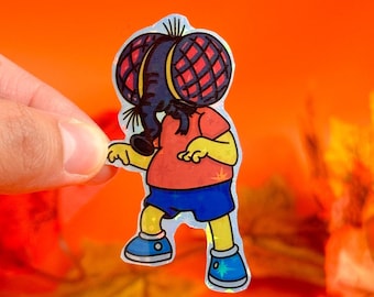 The Simpsons Bart Fly Holographic Sticker - Handmade