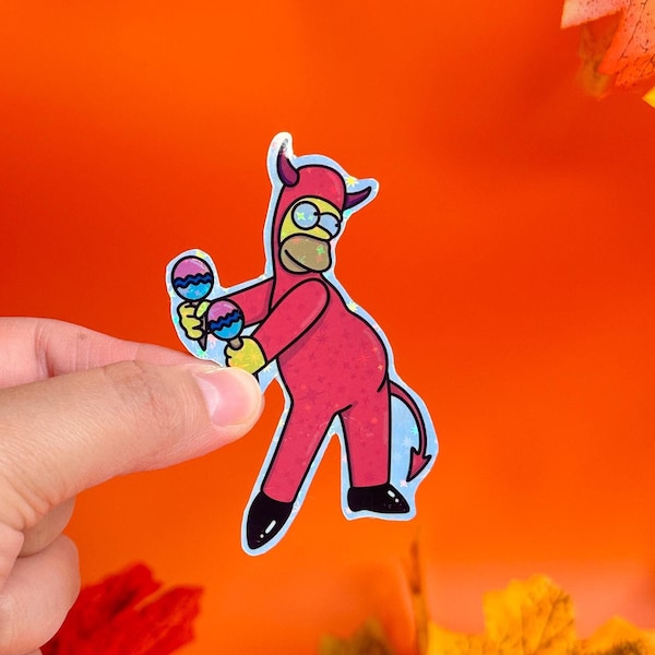 Evil Homer Holographic Sticker - The Simpsons Whacking Day