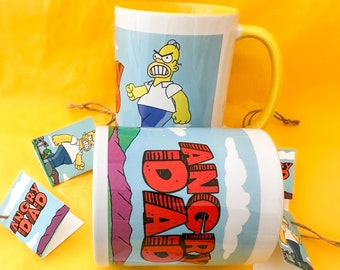 The Simpsons Angry Dad Mug – Homer Yellow cup Interior 11oz Ceramic
