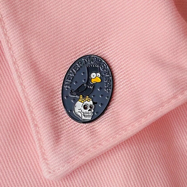 Bart Raven Enamel Pin | Treehouse of Horror | Never more | The Simpsons | Pin for jacket | Pin for Backpack | Collectible pins