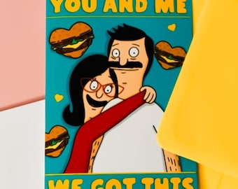 Bob's Burgers Love Card: Romantic Gift for Couples