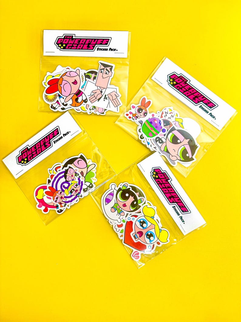 The Powerpuff Girls Sticker Pack 12 Pcs - Waterproof Sticker Pack - for ...