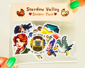 Stardew Valley Stickers: Pixel Art Vinyl Decals, 12-Piece Set