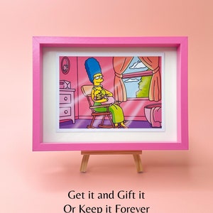 New born | The Simpsons| New baby Card | Simpsons with baby I Baby shower gift | Best memory | Marge Simpson baby | New baby girl