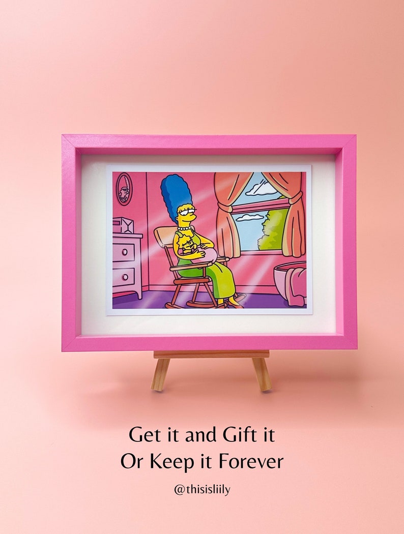 New born | The Simpsons| New baby Card | Simpsons with baby I Baby shower gift | Best memory | Marge Simpson baby | New baby girl
