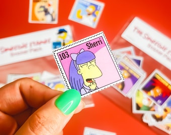 The Simpsons Stickers: Collectable Mail Stamps, Pop Culture (12 pcs)