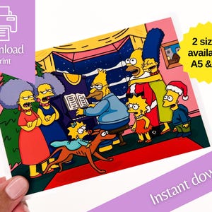 Instant Download - Family Christmas Card - The Simpsons - Family gift - Christmas Card - Family Christmas card - gift for family