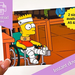 Sofortiger Download - Get Well Hugs | Bart Simpsons Genesung | Gemeinsam heilen | Gepflegte Stimmung | Nachdenkliche Wünsche für eine schnelle Genesung