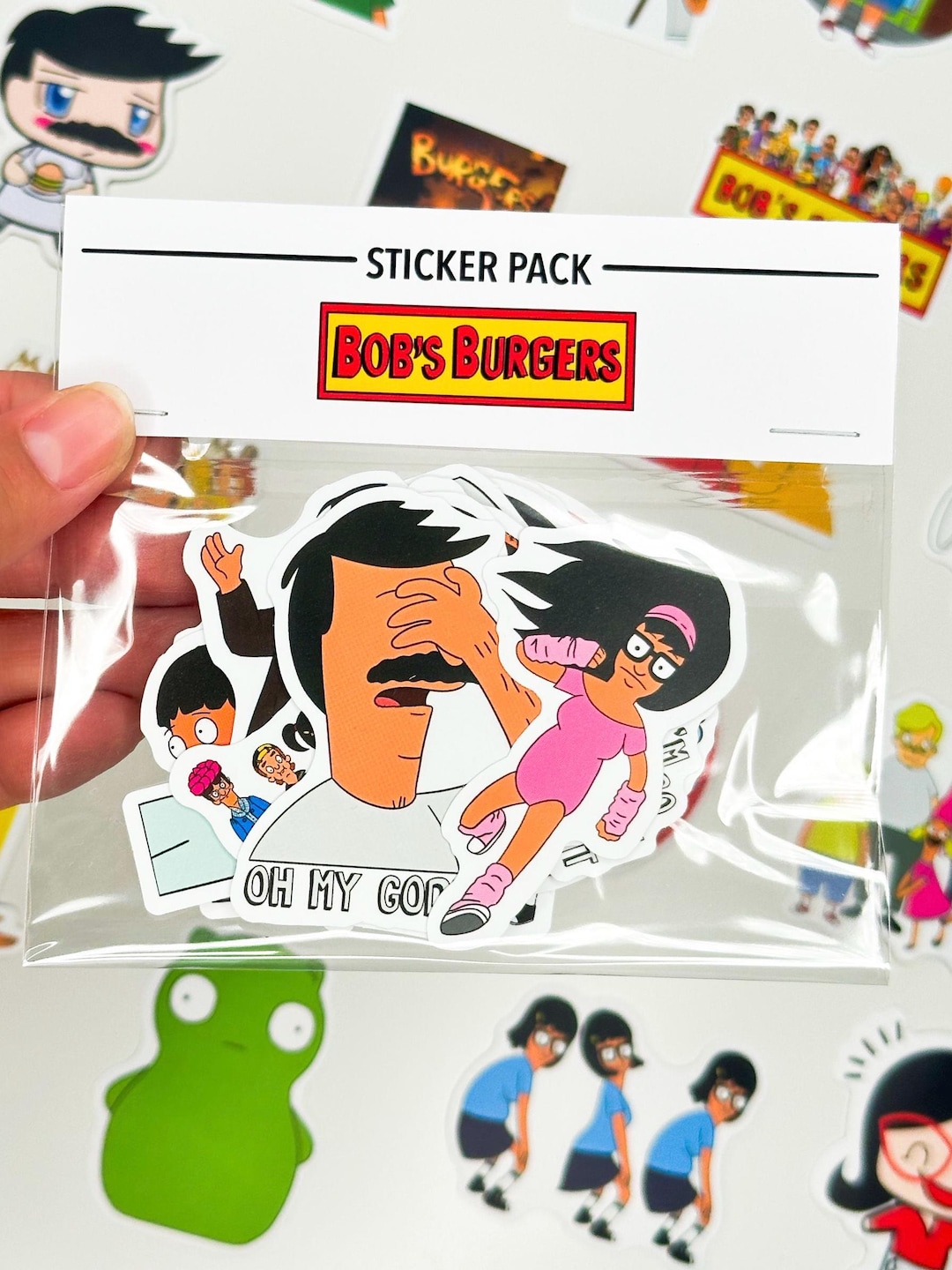 Bob’s Burgers Mystery Sticker Pack (12 Pcs) | Random Waterproof Vinyl ...