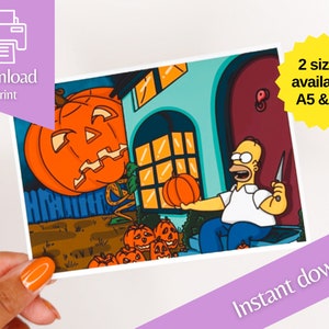 Simpsons Halloween Card: Grand Pumpkin, Treehouse of Horror (PDF)