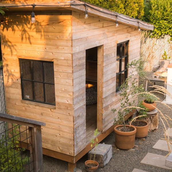 Modernes Spielhaus Pläne für Kinder - 35 Seite Schritt-für-Schritt-DIY-Bauanleitung PDF - Erschwingliches Spielhaus für Kinder - Lean To Shed Dach Pläne