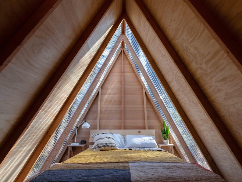 Planos de cabañas en forma de A (PDF) - Planos de cabañas pequeñas asequibles de 3 x 3,6 metros (DIY) - Sin necesidad de permiso - Guía de construcción paso a paso de 40 páginas - Airbnb adu imagen 12