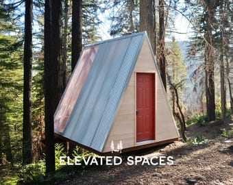 A-Frame Cabin Plans PDF - 10' x 12' Affordable DIY Tiny Cabin Plans - No Permit Needed  - 40 Page Step-by-Step DIY Build Guide - Airbnb adu