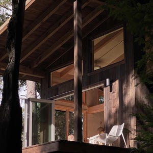 Tiny House Cabin with Bathroom Plans PDF- 14X20 ft - Tiny House Blueprint with Loft, Construction Drawings - Modern Redwood Cabin Floorplan image 14