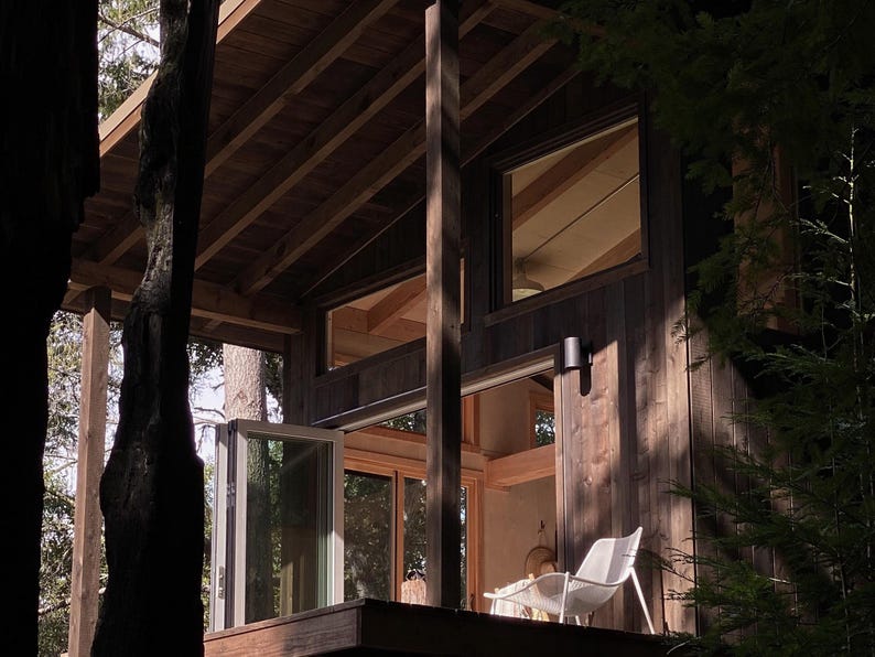 Tiny House Cabin with Bathroom Plans PDF- 14X20 ft - Tiny House Blueprint with Loft, Construction Drawings - Modern Redwood Cabin Floorplan image 14