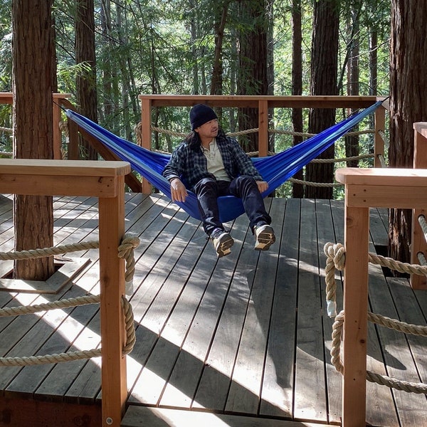 Treehouse Plans PDF - Modern Playhouse Plans - Kids Playhouse - Tree Deck - Deck With Bench Railing