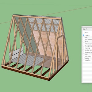 Planos de cabañas en forma de A (PDF) - Planos de cabañas pequeñas asequibles de 3 x 3,6 metros (DIY) - Sin necesidad de permiso - Guía de construcción paso a paso de 40 páginas - Airbnb adu imagen 13