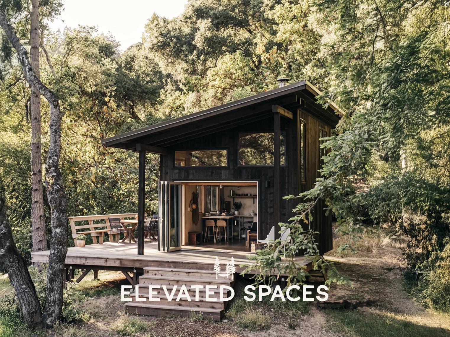 Tiny House Cabin with Bathroom Plans (with loft) - PDF- 3D Sketchup Model, Construction drawings/blueprints - Modern Redwood Cabin Floorplan