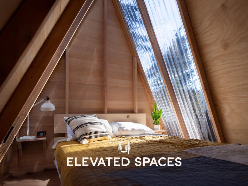 Progetti per cabine a telaio a A - Progetti fai da te per piccole cabine da 10' x 12' a prezzi accessibili - Nessun permesso necessario - Guida alla costruzione fai da te passo dopo passo di 40 pagine in PDF - Airbnb adu immagine 1