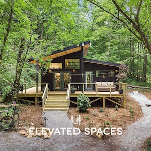 20' x 26' Tiny House Plans Plans PDF - 2 Bedroom House Plans With Loft, 615 SF - Modern Cabin - Metric and Imperial - Lean to Cabin Plans