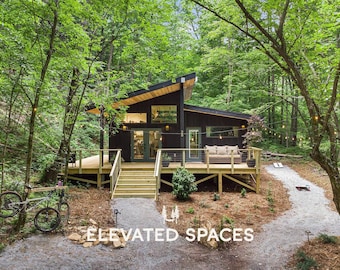 20' x 26' Tiny House Plans Plans PDF - 2 Bedroom House Plans With Loft, 615 SF - Modern Cabin - Metric and Imperial - Lean to Cabin Plans