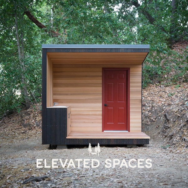 Modern Outhouse Plans PDF: 10x10 ft Shed & Outdoor Bathroom Blueprint