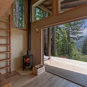 Tiny House Cabin with Bathroom Plans PDF- 14X20 ft - Tiny House Blueprint with Loft, Construction Drawings - Modern Redwood Cabin Floorplan image 13