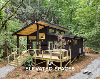 Tiny House Plans PDF - 2 Bedroom with Loft, 20x26, 615 SqFt - Modern Cabin - Metric, Imperial - Real Projects Built by Real People™