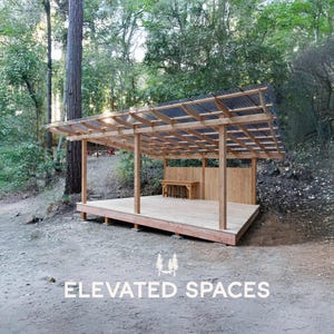 15X22 Modern Pergola Plans PDF - Pavilion Plans - Construction drawings - blueprints for outdoor kitchen, gazebo, shed, shelter
